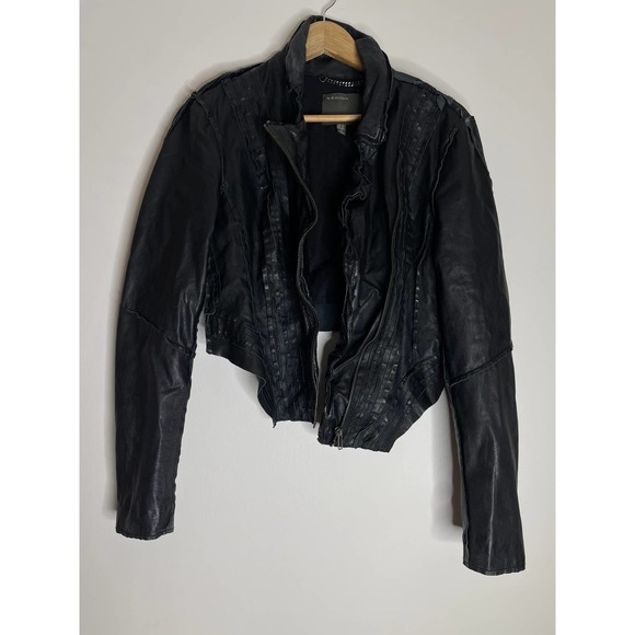 Muubaa Jackets & Blazers - Marieta Laced style Muubaa Black Leather Jacket New Without tags size 10US